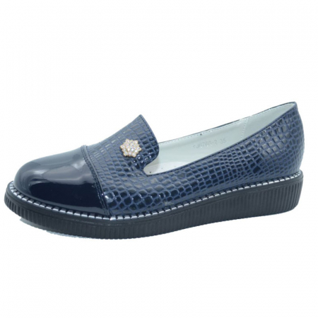 Pantofi fete - Pantofi pentru fete Bessky YJ6760-2B-36, Bleumarin