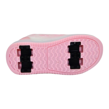 Pantofi cu leduri si roti detasabile, pentru fete, Mini Junior M738R, Roz [6]