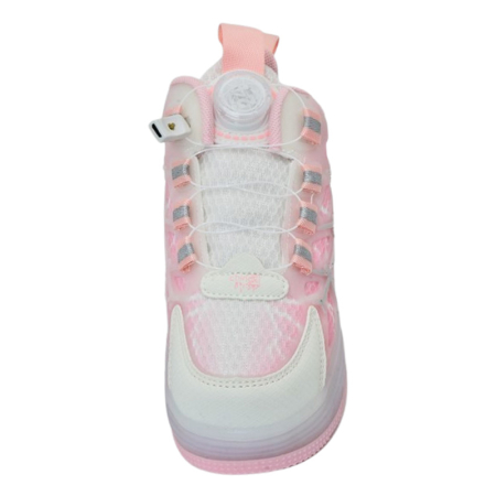 Pantofi cu leduri si roti detasabile, pentru fete, Mini Junior M738R, Roz [3]