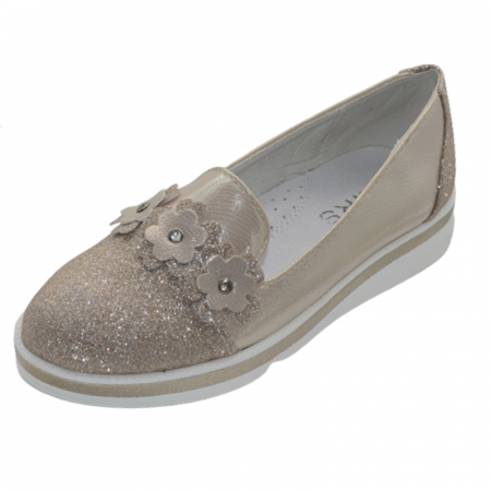 Pantofi fete - Pantofi cu platforma pentru fete MRS M1627, Bej