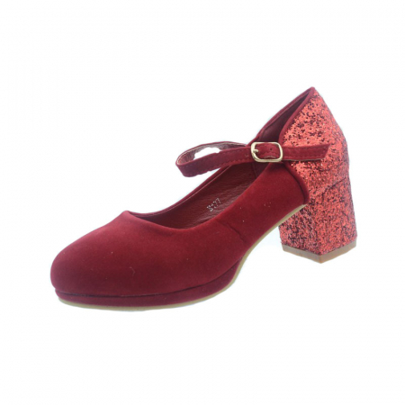 Pantofi cu toc fete - Pantofi cu toc pentru fete MRS M177R-33, Rosu