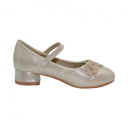 Pantofi cu toc pentru fete MRS M1529-2, Auriu [2]