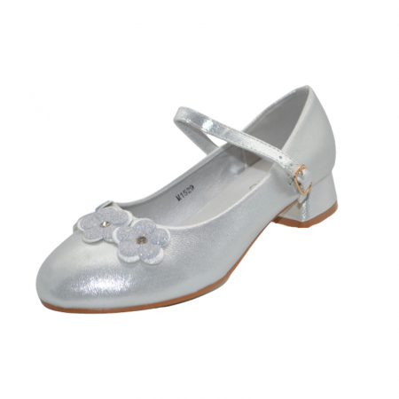 Pantofi cu toc fete - Pantofi cu toc pentru fete MRS M1529-1, Argintiu
