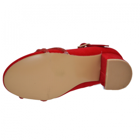 Pantofi cu toc pentru fete MRS M1539, Rosu [3]