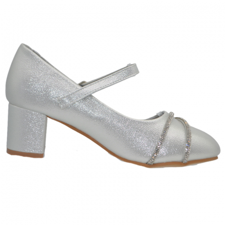 Pantofi cu toc pentru fete MRS M1539AR, Argintiu [1]