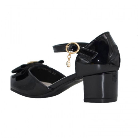 Pantofi cu toc pentru fete MRS M2024-12N, Negru [3]