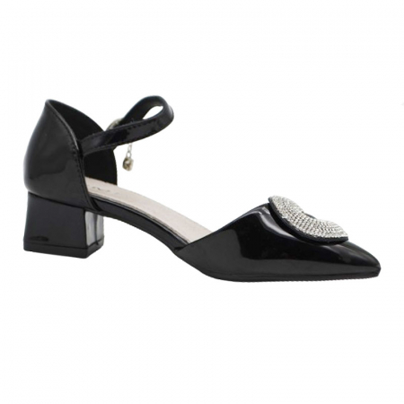 Pantofi cu toc pentru fete MRS M2024-13, Negru [1]