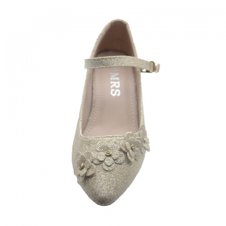 Pantofi cu toc pentru fete MRS M37-9A-32, Auriu [2]