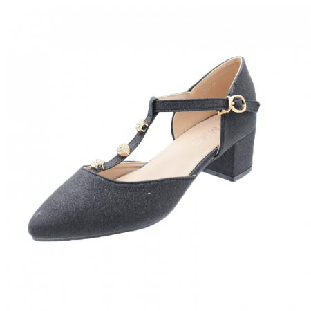 Pantofi cu toc fete - Pantofi cu toc pentru fete MRS M707-7N-31, Negru