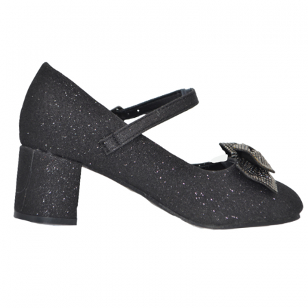 Pantofi cu toc pentru fete MRS R1538N, Negru [1]