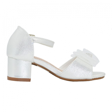 Sandale cu toc pentru fete MRS R-1051, Alb [3]