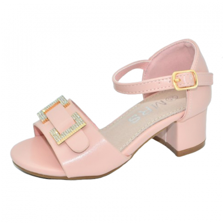 Sandale cu toc fete - Sandale cu toc pentru fete MRS R-1052R, Roz