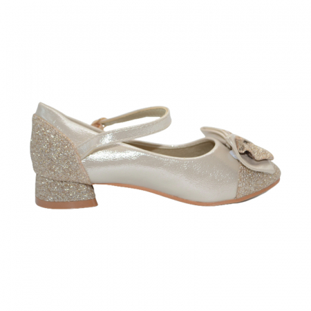 Pantofi cu toc pentru fete MRS R1509-1, Auriu [1]