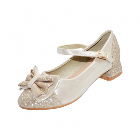 Pantofi cu toc fete - Pantofi cu toc pentru fete MRS R1509-1, Auriu