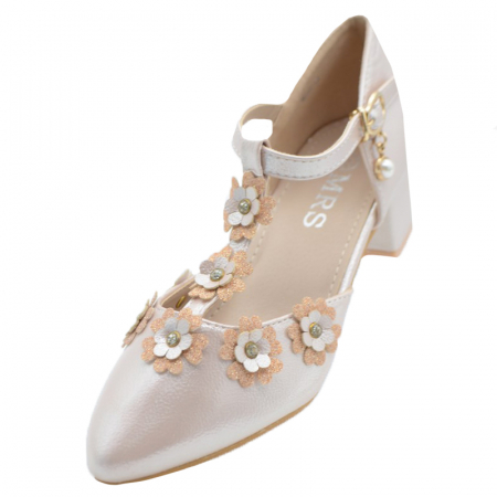Pantofi cu toc fete - Pantofi cu toc pentru fete MRS M65-3R-31, Roz