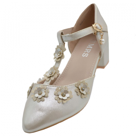 Pantofi cu toc pentru fete MRS R65-3B-24, Bej [1]