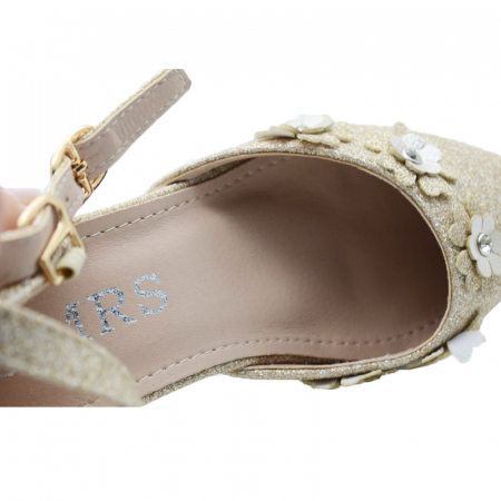 Pantofi cu toc pentru fete MRS R7070-4A-28, Auriu [3]
