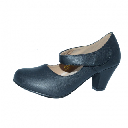 Încălțaminte fete - Pantofi cu toc pentru fete Miss Q F6622-1-28, Negru