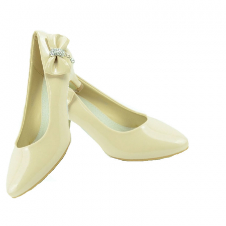 Pantofi cu toc pentru fete MRS M1280C-32, Crem [2]