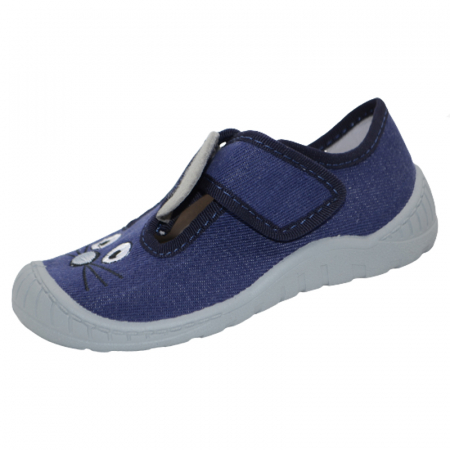 Tenisi baieti - Pantofi din panza pentru baieti 3F F3-G7, Bleumarin