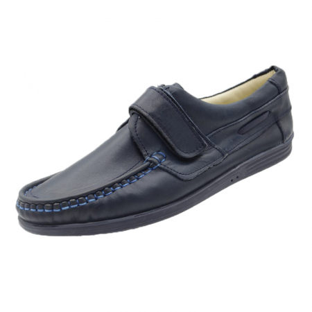 Pantofi cu siret si scai baieti - Pantofi din piele pentru baieti Ozcan OZC-7-36, Bleumarin