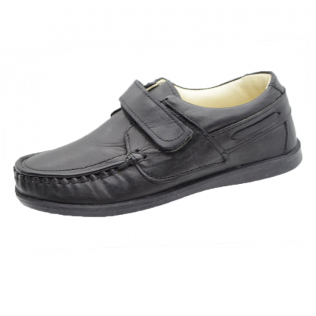 Pantofi cu siret si scai baieti - Pantofi din piele pentru baieti Ozcan OZC-9-29, Negru