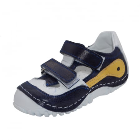 Incaltaminte baieti - Pantofi din piele pentru baieti Small Foot SMLFS-24, Bleumarin