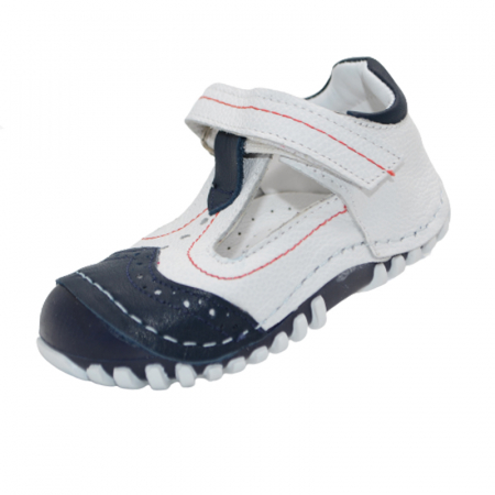 Incaltaminte baieti - Pantofi din piele pentru baieti Small Foot SMLFS-25, Alb