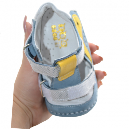 Pantofi din piele pentru baieti Small Foot SMLFS-26, Albastru [3]