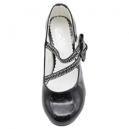 Pantofi eleganti cu toc pentru fete MiniWomen PTMW-1-31, Negru [2]