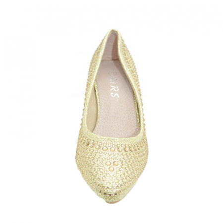 Pantofi eleganti cu toc pentru fete MRS M1289-A1-32, Auriu [2]