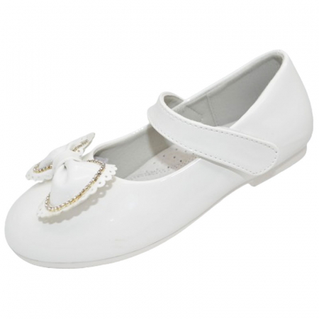 Pantofi fete - Pantofi ortopedici eleganti pentru fete Apawwa MC334, Alb