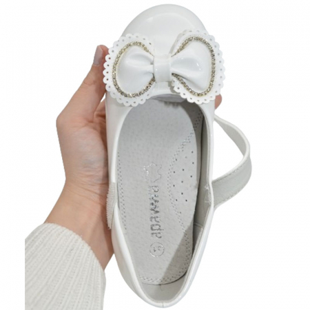 Pantofi ortopedici eleganti pentru fete Apawwa MC334, Alb [2]