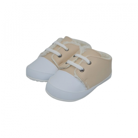Botosei bebelusi - Pantofi imblaniti pentru bebelusi, Mini Junior, PNTF-MJ1, Crem