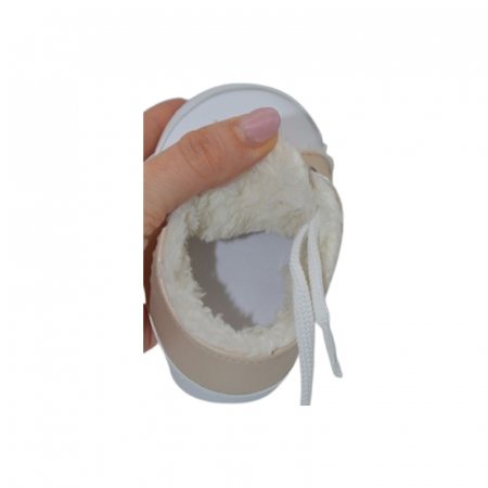 Pantofi imblaniti pentru bebelusi, Mini Junior, PNTF-MJ1, Crem [2]