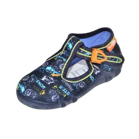 Tenisi baieti - Pantofi ortopedici, din panza, pentru baieti, Renbut RNN-0810B, Bleumarin