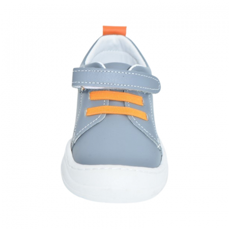 Pantofi ortopedici din piele, cu talpa flexibila, pentru baieti Small Foot, SB10A, Gri [1]