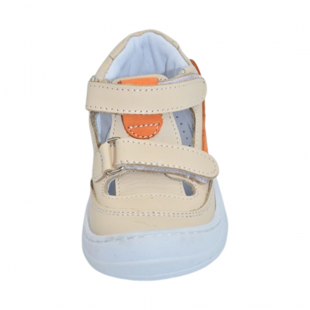 Pantofi ortopedici din piele, cu talpa flexibila, pentru baieti Small Foot, SB18C, Crem [1]