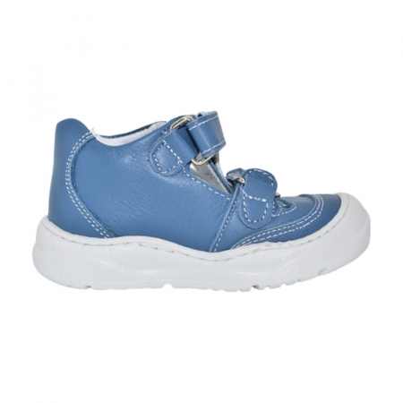 Pantofi ortopedici din piele, cu talpa flexibila, pentru baieti Small Foot, SB20A, Albastru deschis [4]