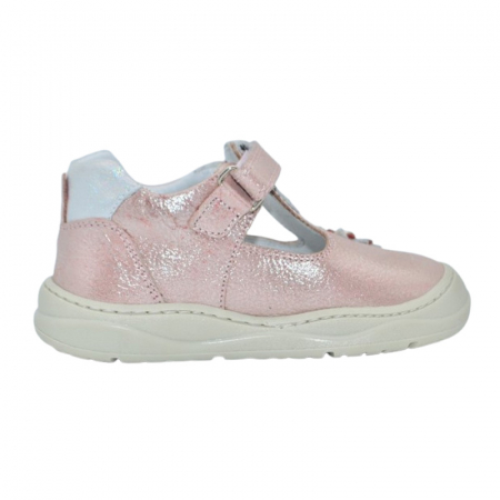 Pantofi ortopedici din piele, cu talpa flexibila, pentru fete Small Foot, SF161R, Roz [2]