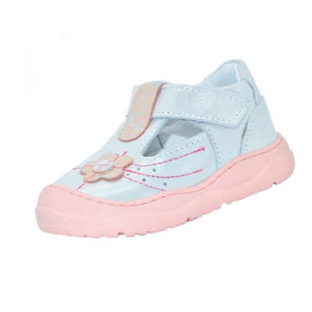 Pantofi fete - Pantofi ortopedici din piele, cu talpa flexibila, pentru fete Small Foot, SF165R, Roz