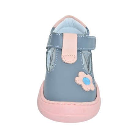 Pantofi ortopedici din piele, cu talpa flexibila, pentru fete Small Foot, SF166R, Roz [3]