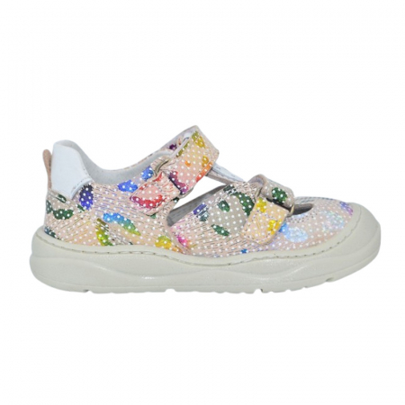 Pantofi ortopedici din piele, cu talpa flexibila, pentru fete Small Foot, SF1908R, Multicolor [2]