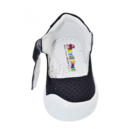 Pantofi ortopedici din piele pentru baieti Small Foot PBSF-08, Bleumarin [5]