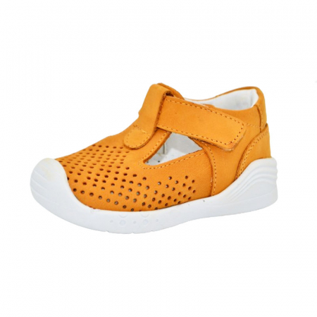 Incaltaminte baieti - Pantofi ortopedici din piele pentru baieti Small Foot PBSF-09, Maro