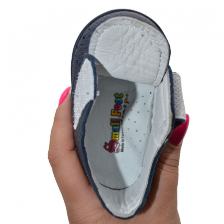Pantofi ortopedici din piele pentru baieti Small Foot SMF9283B, Bleumarin [4]