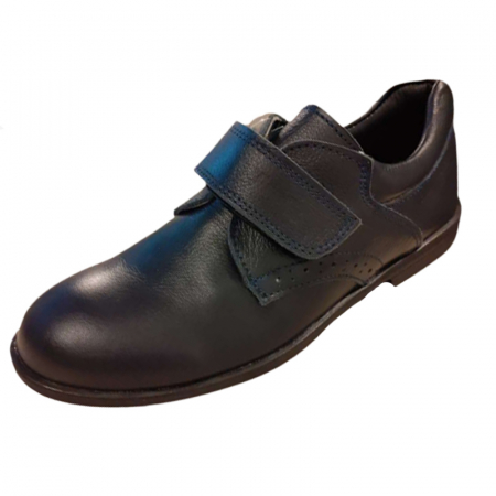 Pantofi eleganti baieti - Pantofi ortopedici din piele pentru baieti Small Foot SMFBL-1, Bleumarin