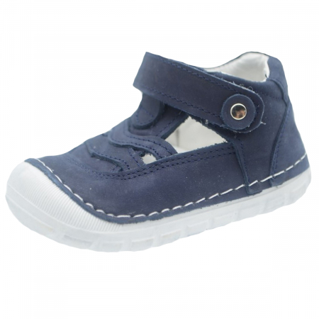Incaltaminte baieti - Pantofi ortopedici din piele pentru baieti Small Foot SMFT3B-18, Bleumarin