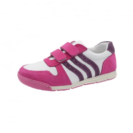 Pantofi cu siret si scai fete - Pantofi ortopedici din piele pentru fete Scode SCDO1-34, Fucsia