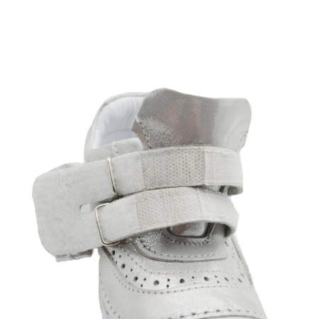 Pantofi ortopedici din piele pentru fete Small Foot PCFSM1-AR-22, Argintiu [3]
